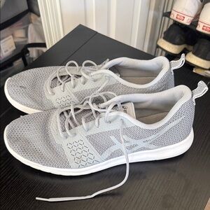 ASICS Gray Knit Athletic Sneakers